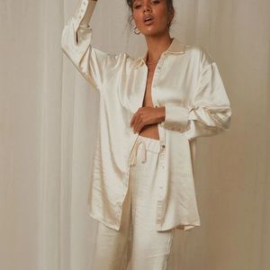 4th & Reckless Leo Shirt - Cream Satin